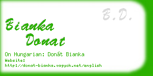 bianka donat business card